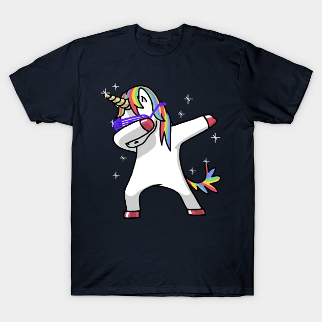 Dabbing Unicorn Shirt Dab Hip Hop Funny Magic T-Shirt by vo_maria